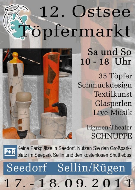 Plakat-freitag-P+R Plakat Töpfermarkt Sellin