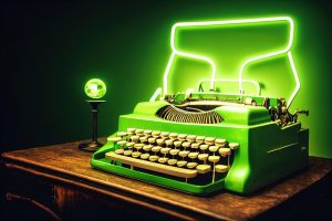 grüne schreibmaschine