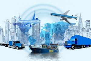 logistik lkws, schiffe, flugzeuge